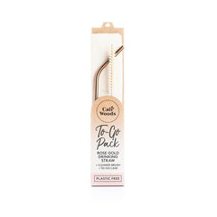CaliWoods Rose Gold Bubble Tea Straw To-Go Pack image 2