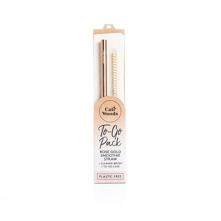 CaliWoods Rose Gold Smoothie Straw To-Go Pack