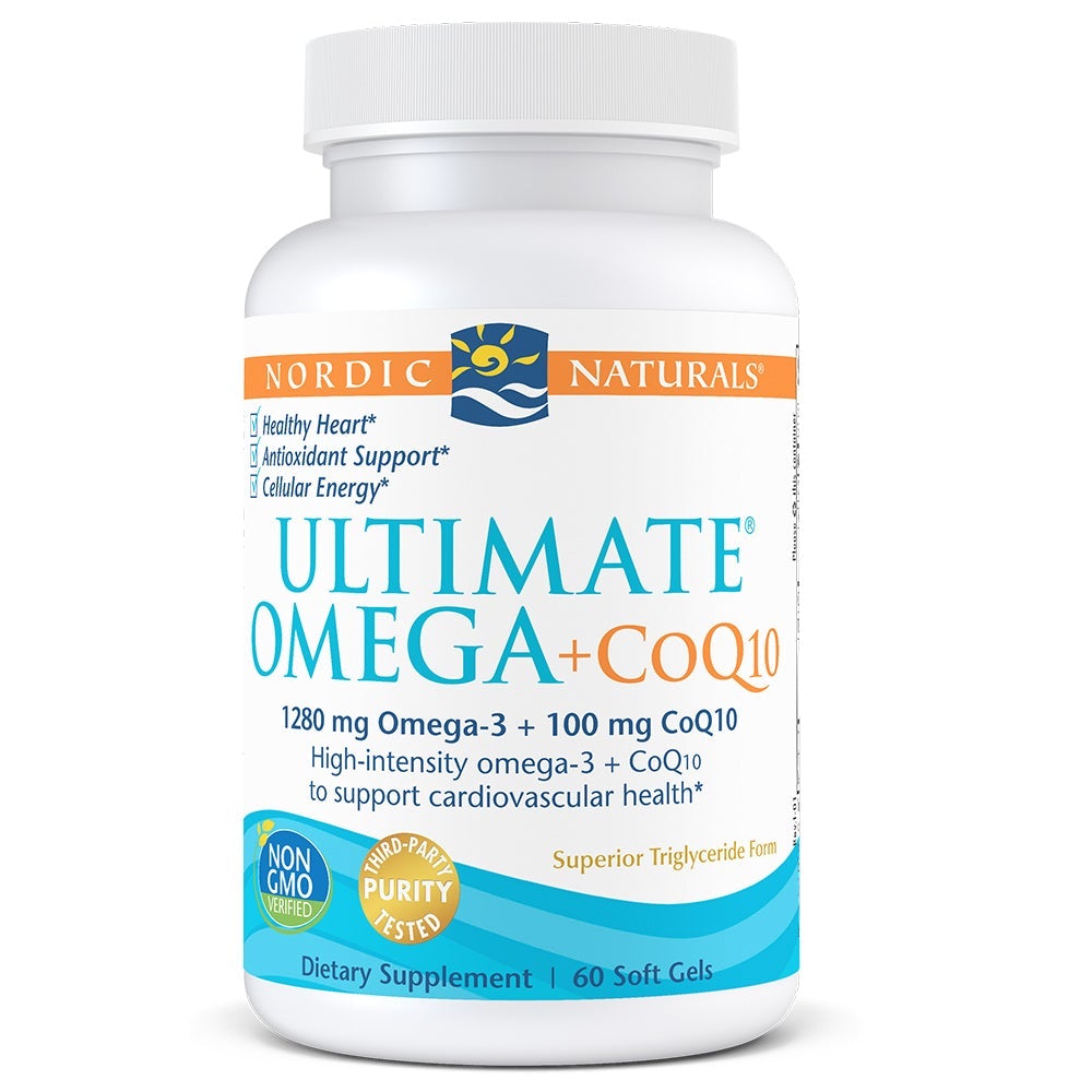 Nordic Naturals Ultimate Omega +CoQ10 60 softgels concentrated fish oi,coq10,daily vitamins,Essential Vitamins,fish oil,healthy heart,issues,Multi vitamins,multivitamins,nordic naturals,omega-3s,ultimate omega,vitamins,Vitamins & Supplements,vitamins and