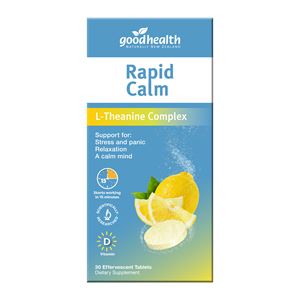 Good Health Rapid Calm 30 Effervescent Tablets Anxiety Support,Berry Flavor,Calm Mind,Daily Use,Effervescent Tablets,Fast-acting,good health,good health rapid calm,issues,L-Theanine,Lemon Flavor,Mood Support,Natural Formula,Nervous Tension,Non-drowsy,Pani