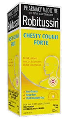 Robitussin Chesty Cough Forte 200 ml Pharmacy Medicine Quantity Restriction (1) Applies benadryl,chesty cough,chesty forte,cold & flu,cold and cough,cough,harkers,issues,robitussin chesty forte,strepsils