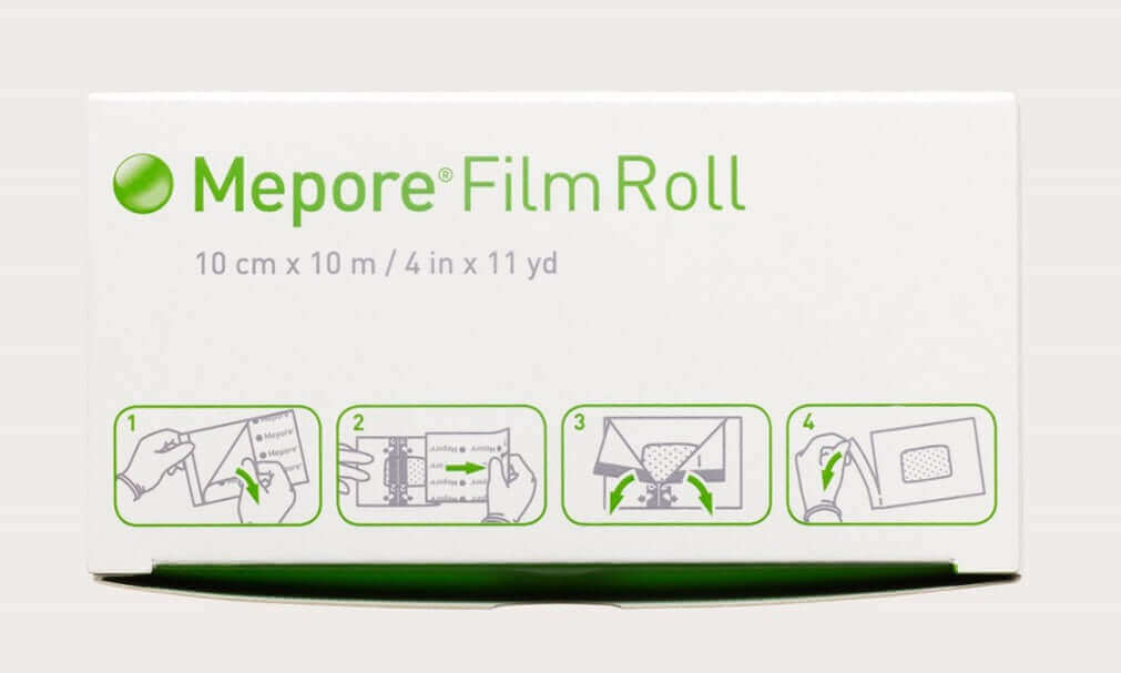 Mepore Roll 10cm x 12cm - BX70 Absorb Wound Fluid,absorbent dressing,adhesive dressing waterproof pad,breathable,breathable transparent ﬁlm,cuts,dressing,dressing tape,Flexible fluid,friction injuries,gentle to the skin,Highly breathable transparent ﬁlm,i