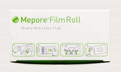 Mepore Roll 10cm x 12cm - BX70 Absorb Wound Fluid,absorbent dressing,adhesive dressing waterproof pad,breathable,breathable transparent ﬁlm,cuts,dressing,dressing tape,Flexible fluid,friction injuries,gentle to the skin,Highly breathable transparent ﬁlm,i