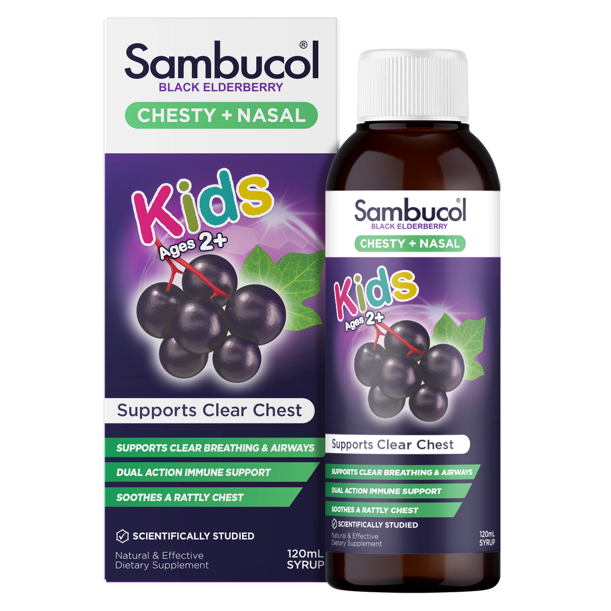 Sambucol Kids Chesty+ Black Elderberry 120ml