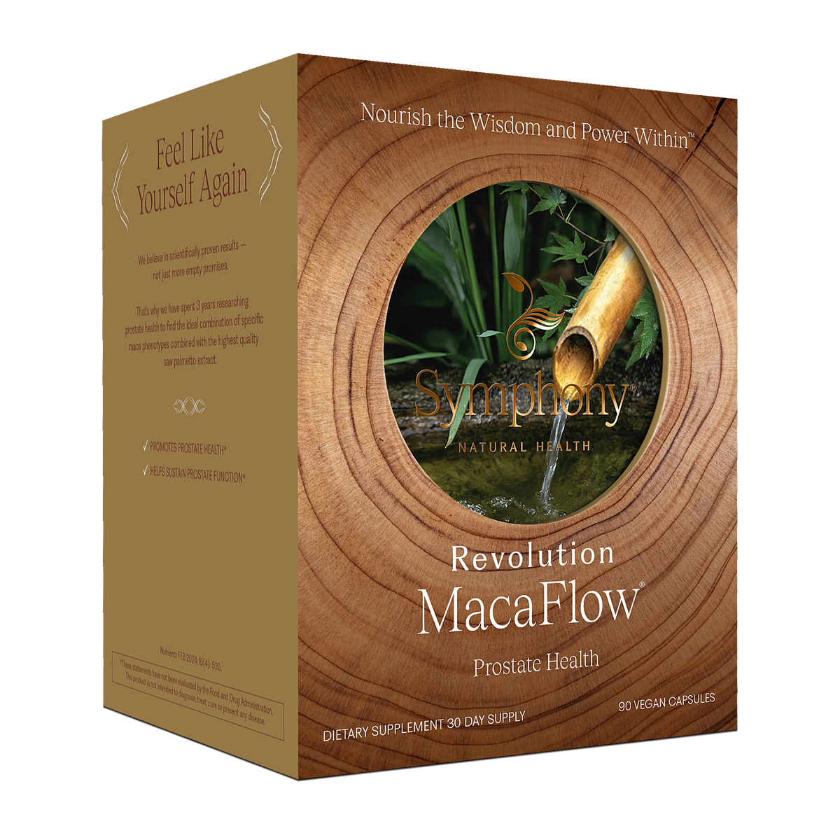 Revolution MacaFlow prostate health supplement front right view