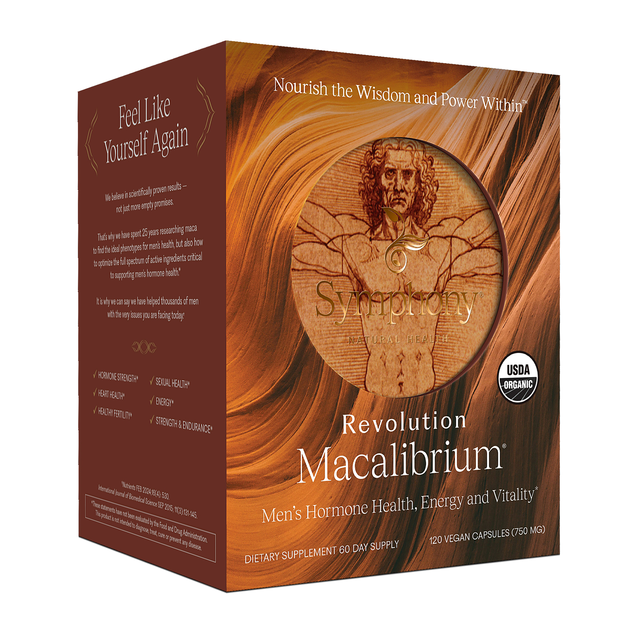 Revolution Macalibrium testosterone support supplement front right view