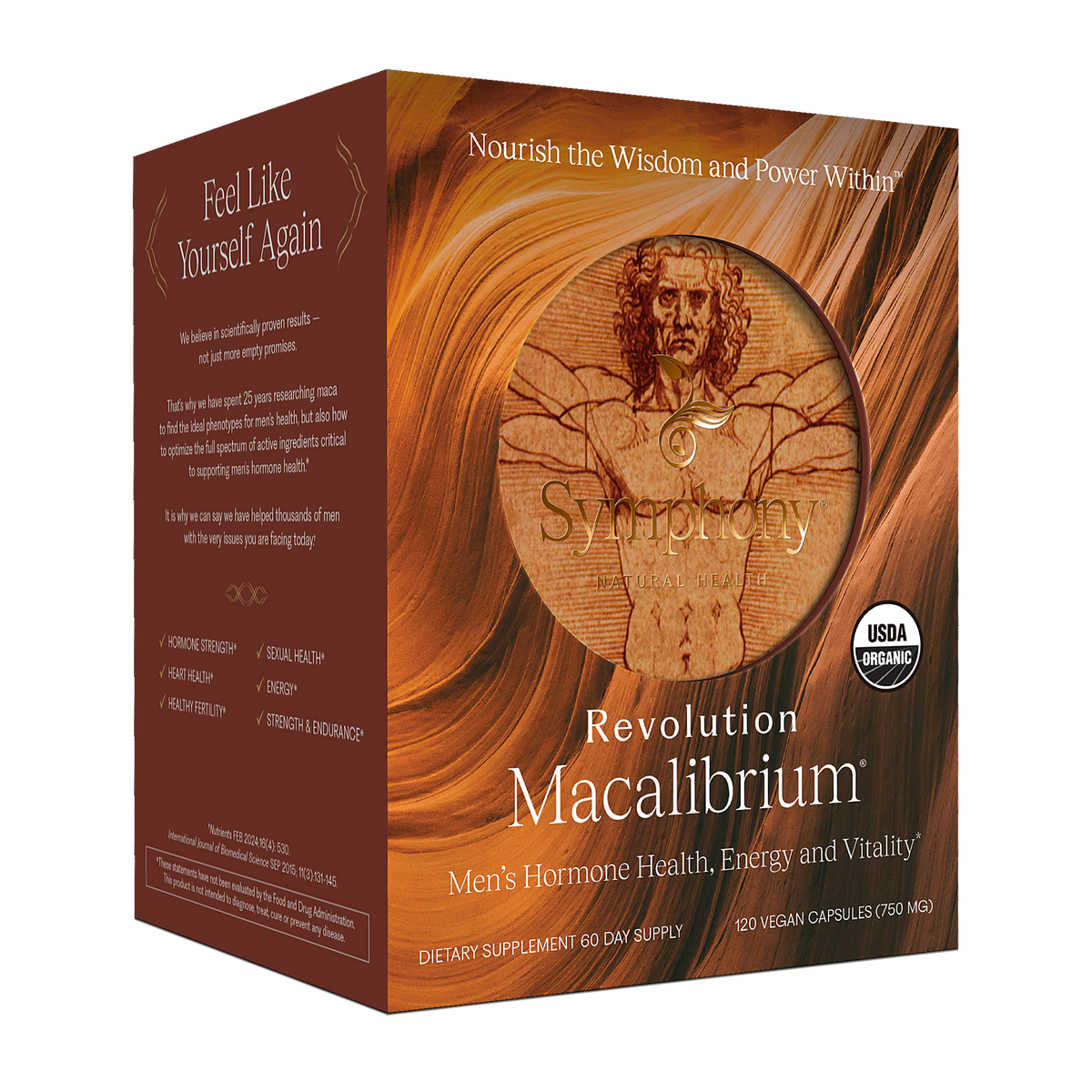 Revolution Macalibrium testosterone support supplement front right view