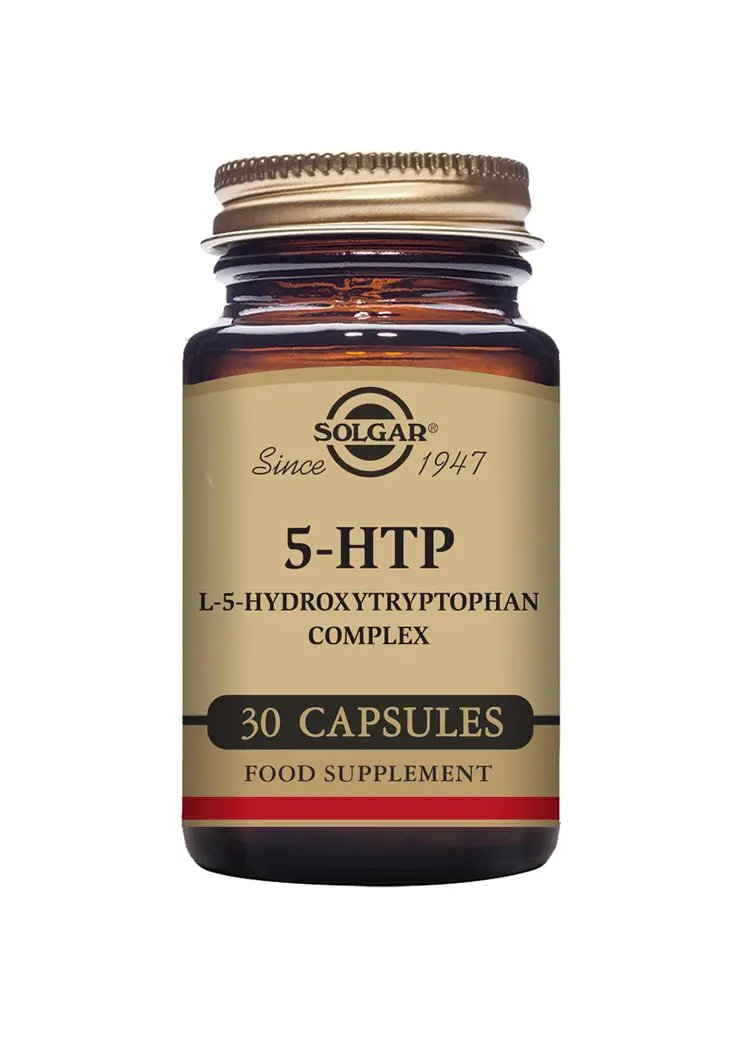 Solgar 5-HTP 100mg vegetable 30 capsules 5 htp,anxiety,depression,htp,issues,mental well being,promotes sleep,solgar,solgar 5-htp,stress,vegetable capsule
