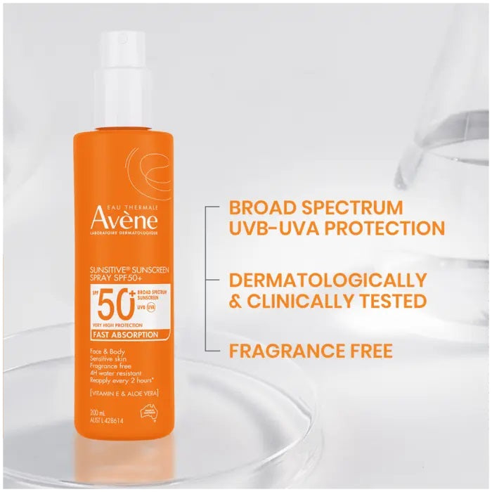 Avene Sunscreen Spray SPF50+ 200ml