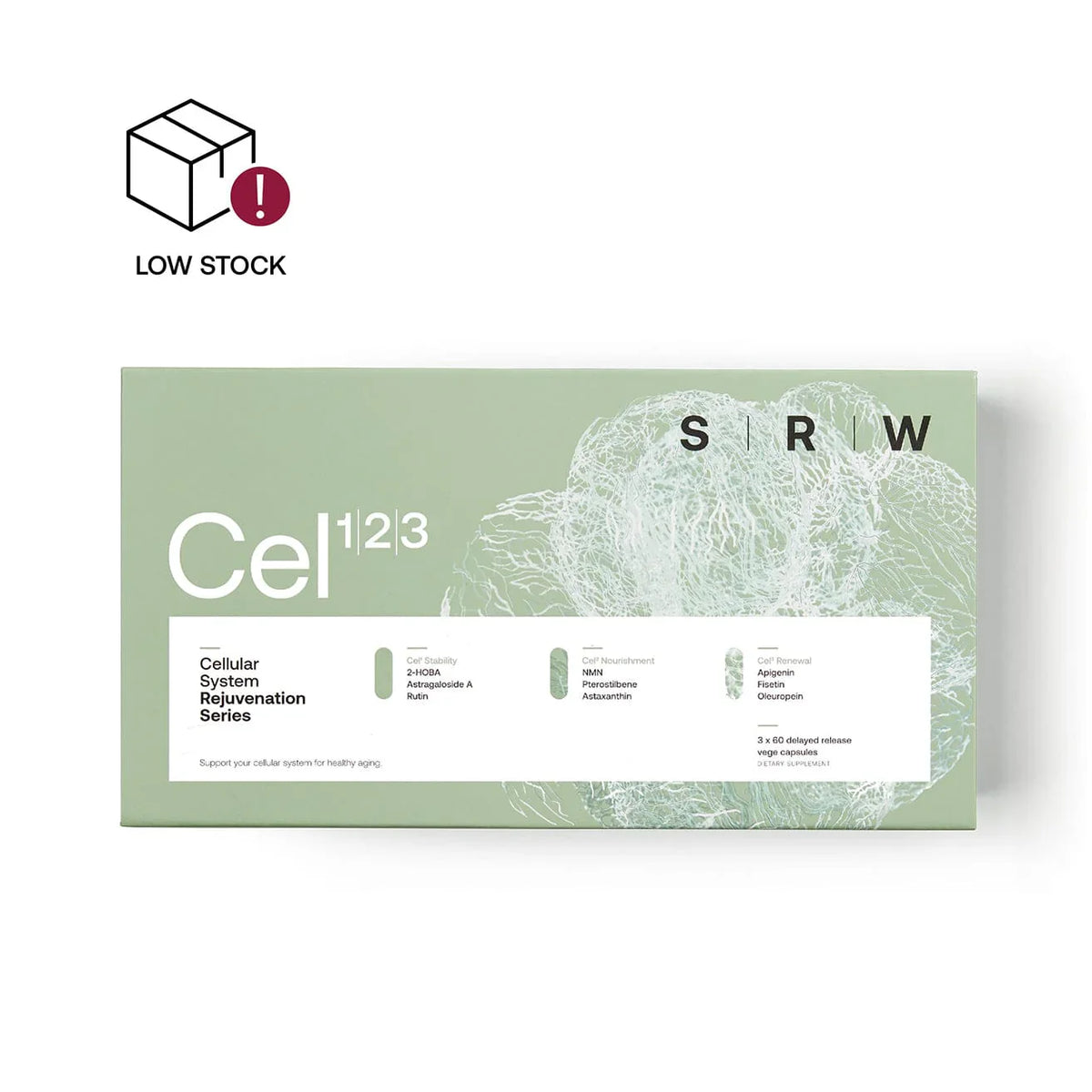 SRW Laboratories Cel 123 Rejuvenation Series | Cellular Renewal Support | Dietary Supplement (3x60 Veg Capsules)