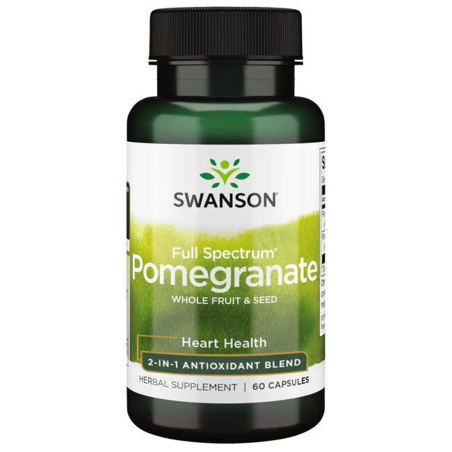 Swanson Pomegranate (Full Spectrum) Whole Fruit & Seed 60 Caps blood lipid levels,blood sugar,Body natural immune,bone,boost energy production,cardiovascular health,Cellular Energy Production,Chlorophyll,cholesterol,cholesterol levels,detox,detox heavy me