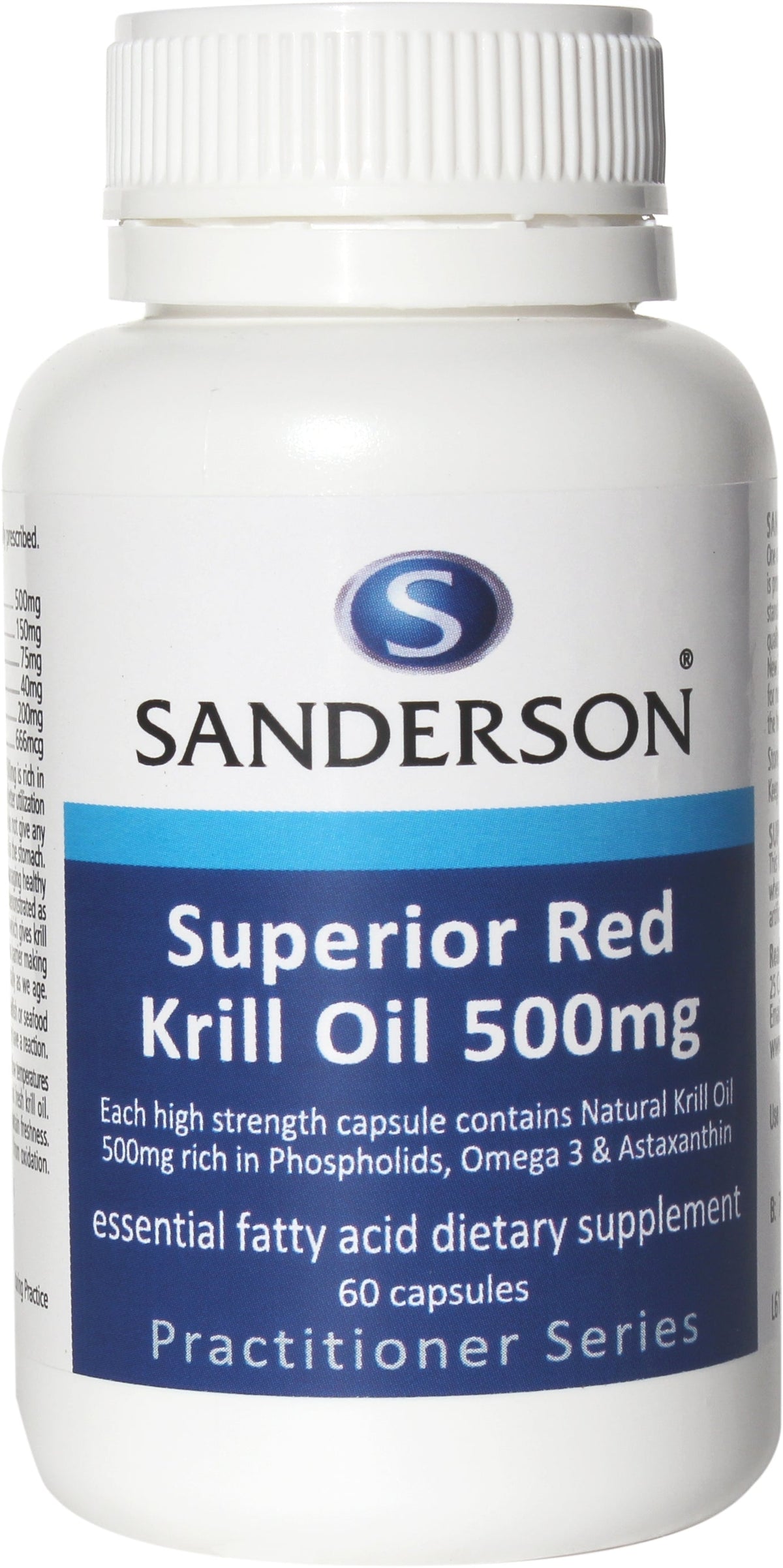 Sanderson Superior Red Krill Oil 500mg 60 Capsules