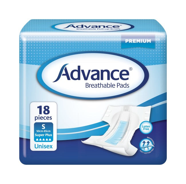 Advance® Breathable Pads anatomically shaped,Breathable Pads,comfort,fast and even absorption,issues,skin dry,super absorbent polymers