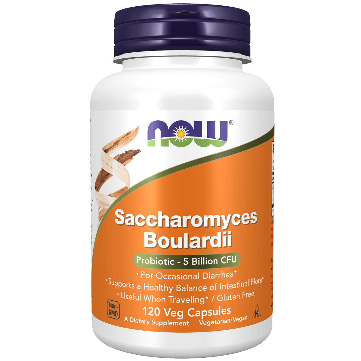 NOW Saccharomyces Boulardii Probiotic 5 Billion CFU 120 Veg Capsules