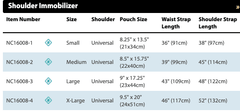 Shoulder Immobilizer Sling With Foam Padded Waist And Shoulder Straps issues,sling