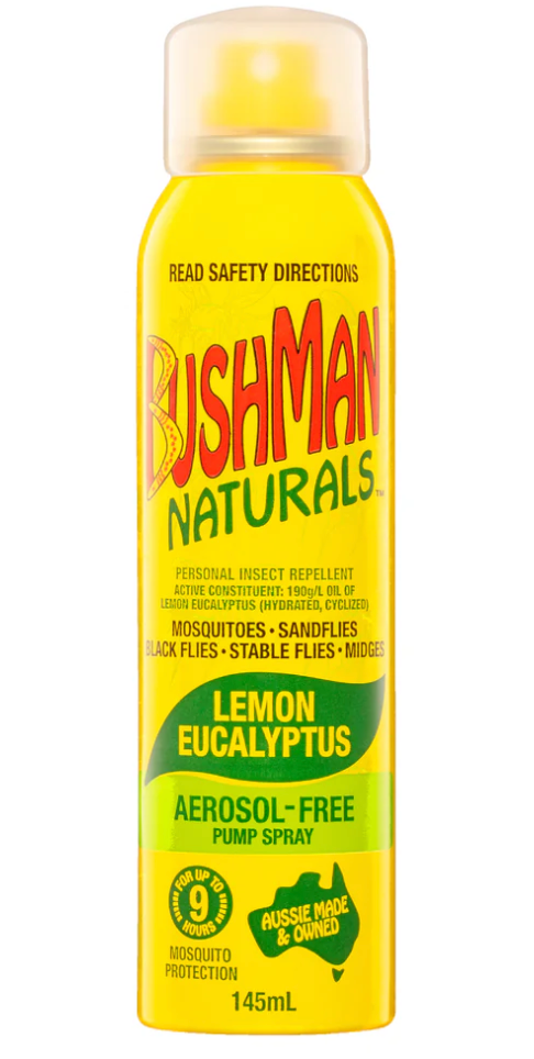 bushman naturals pump spray 145ml