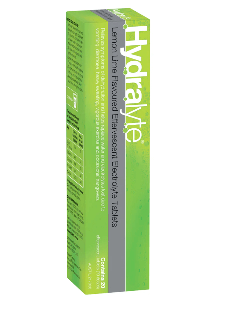 hydralyte effervescent tab Lemon lime 20 electrolyte,electrolytes,Ionic Electrolytes,issues