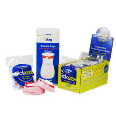 Sickeze Emesis Bags 3 Pack No Mess Twist-Lock Rim 1500mL Capacity Travel Sickness Bags