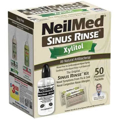 Neil Med Sinus Rinse Xylitol Kit 50ct congestion of the Sinus,Daily Nasal Hygiene,Dryness,google,Moisturization,Nasal Allergies,Nasal Irritation,Nasal Stuffiness,Post-Nasal Drip,Saline Nasal Irrigation,sinus,sinus cleanse,Sinus Congestion,sinus pain,Sinus