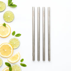 CaliWoods Stainless Steel Smoothie Straws x4 image 3
