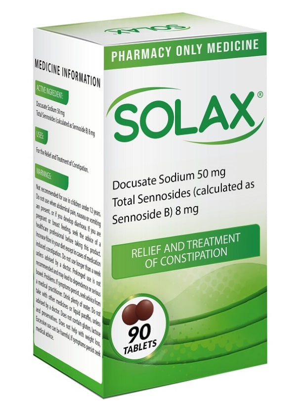 Solax Docusate Sodium Constipation Tablets 90