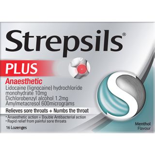 Strepsils Plus Anaesthetic Lozenges 16 anaesthetic,issues,local anaesthetic,numbing pain,strepsils plus lozenges