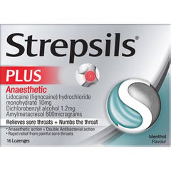 Strepsils Plus Anaesthetic Lozenges 16 anaesthetic,issues,local anaesthetic,numbing pain,strepsils plus lozenges