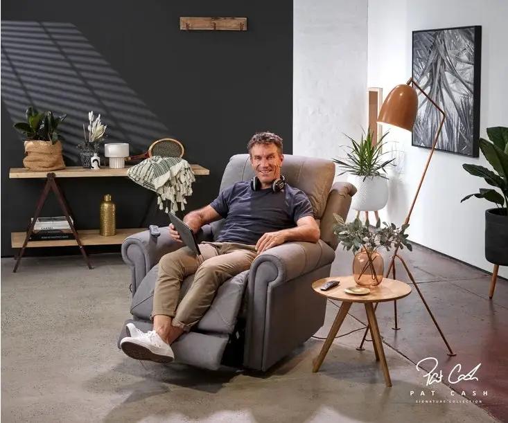 Theorem Studio Dual Motor Headrest & Lumbar Recliner Independent head and legrest,Chaise lounger:,Dual motor,Four individual functions,Independent head and legrest,issues,Pared-back style,Plush design,Power lumbar support,Premium luxury recliner,Recliners