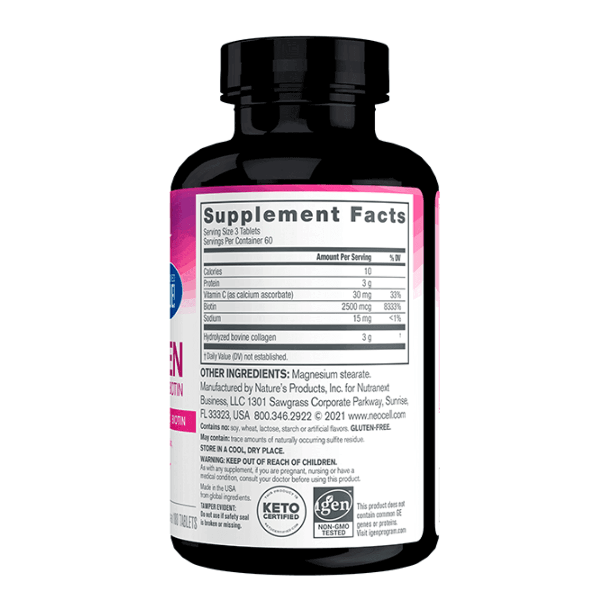 Neocell Super Collagen (Type 1 and 3) Vitamin C & Biotin 180 Tablets collagen,collagen 1 and 3,issues,neo,neo cell,neocell,skin