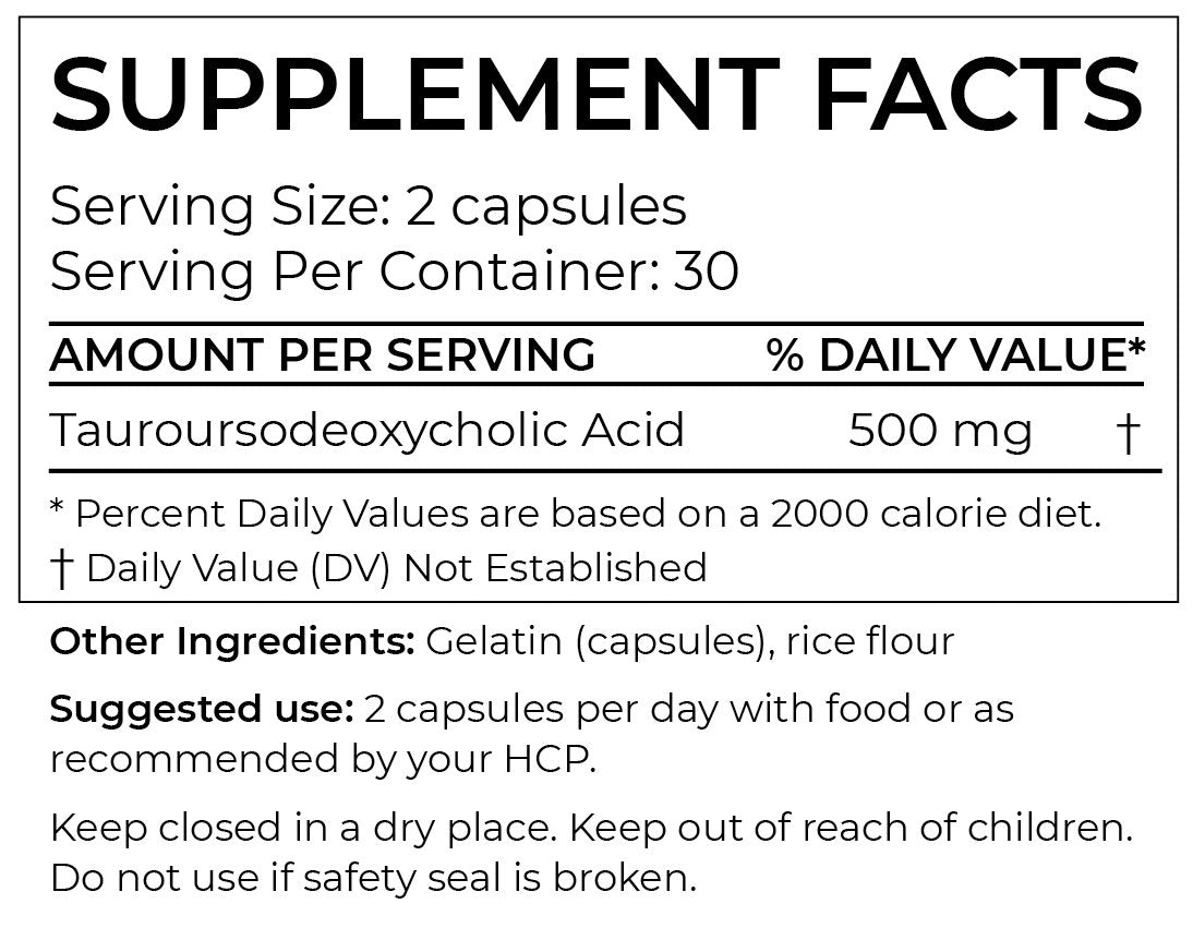 TUDCA (Tauroursodeoxycholic Acid) Supplement