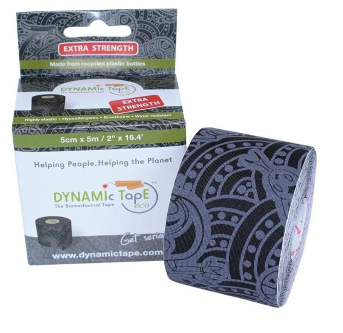 Dynamic Tape Eco - Made from Recycled Materials - Black With Grey Print