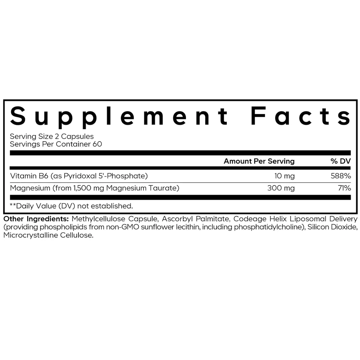 Codeage Liposomal Mg Taurate Supports Cardio Health Supplement (120)