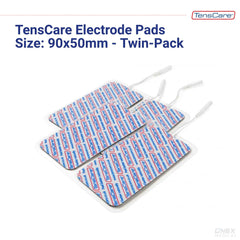TensCare Electrode Pads Reusable Gentle On Skin Twin Pack 90x50mm For TENS EMS IFT