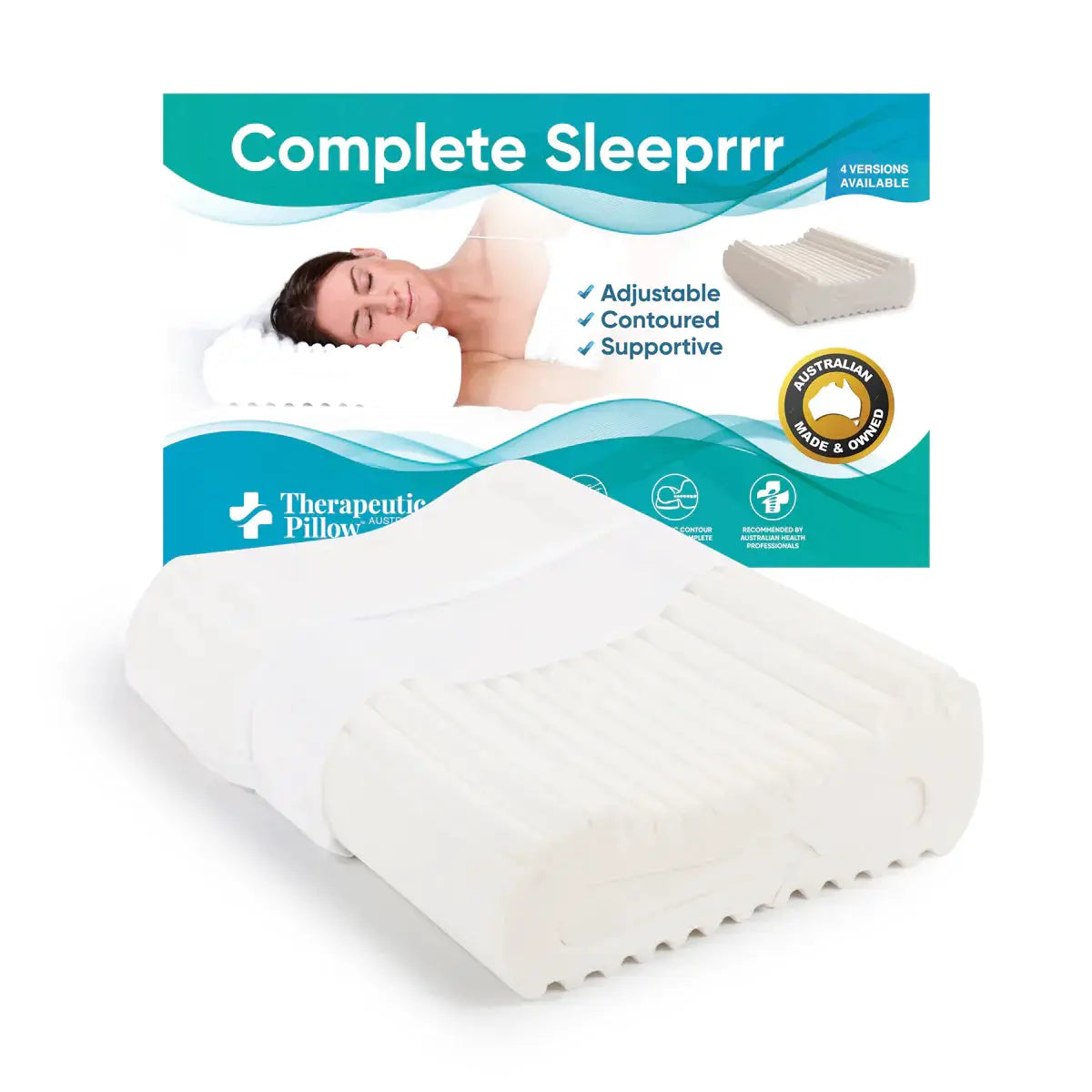Complete Sleeprrr Memory Foam Pillow Cervical Neck Support Pillow Removable Foam