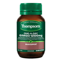 Thompson's One-A-Day Ginkgo 12500mg | Brain Support | Dietary Supplement (60 Capsules)