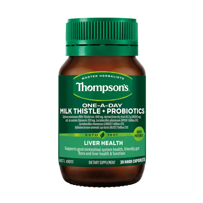 Thompson‘s One-A-Day Milk Thistle + Probiotics 30 Caps