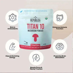 Titan 10 Mushroom Blend Powder 85 Servings coffee,Multi vitamins,multivitamins,Mushroom Coffee,Rich in vitamins and minerals,vitamins,Vitamins & Supplements,vitamins and minerals,Vitamins and Supplements,vitamins minerals