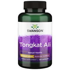 Swanson Tongkat Ali Energy And Vitality Herbal Supplement (400 mg Per Capsule, 120 Capsules)