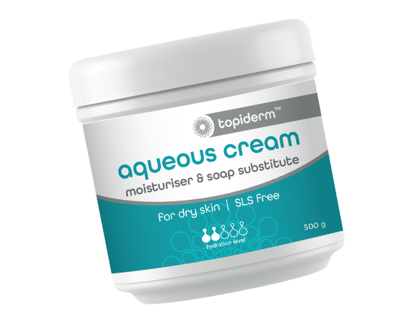 Topiderm Aqueous Cream 500gm cracked skin,dry skin,dry skin cream,issues,moisturiser,moisturising cream,soap substitute