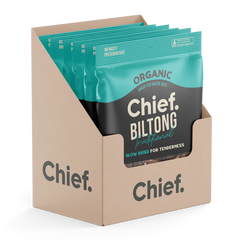 Chief Organic Grass-fed Biltong 30g (Min Order 12 Bars)