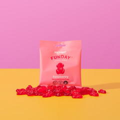 Funday Natural Sweets Raspberry Gummy Frogs 50g Sugar-Free