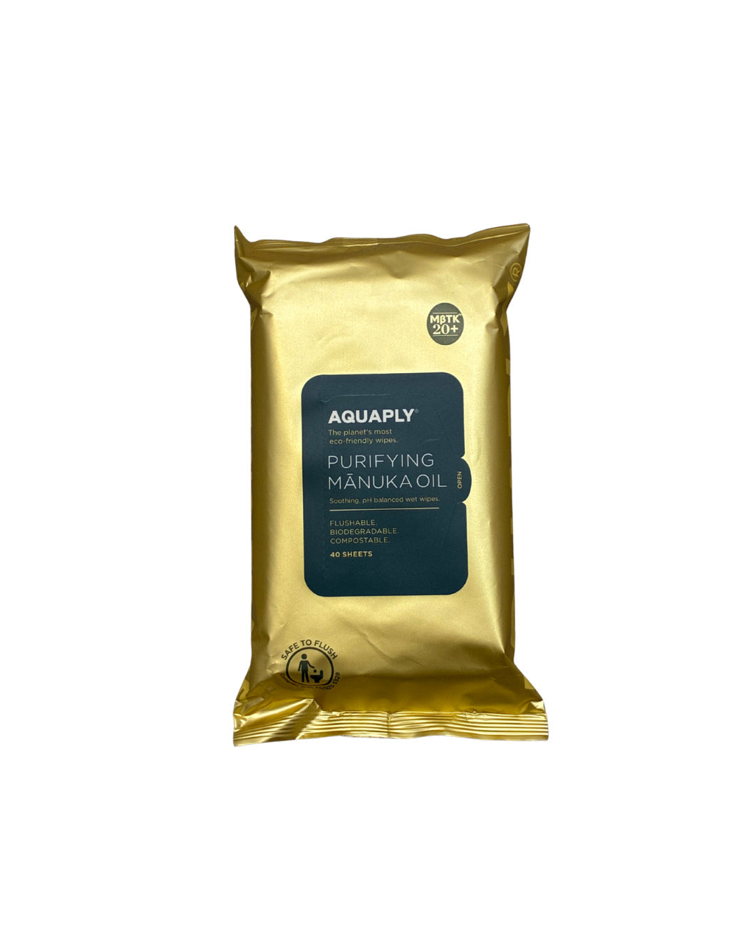 Aquaply Flushable Wipes Manuka Oil 40 Pack