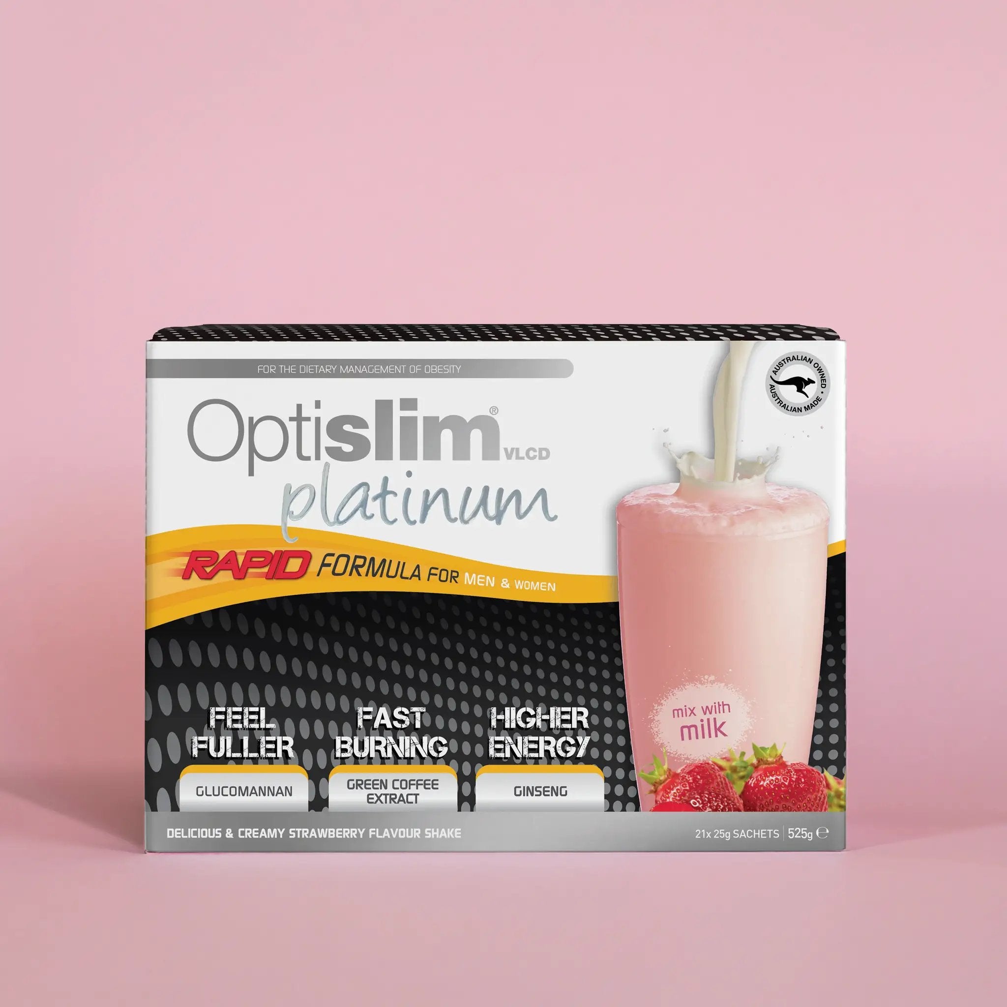 Optislim VLCD Platinum Shake Strawberry 21x25g