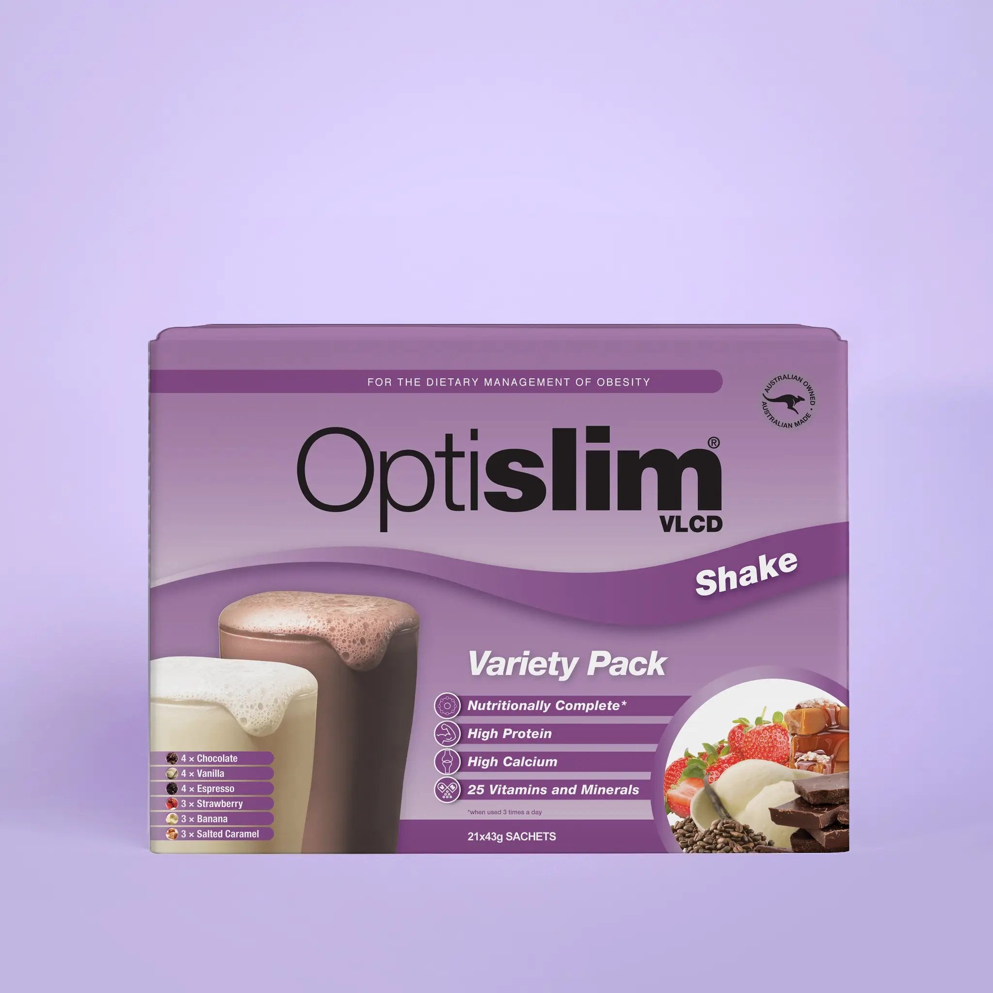 Optislim VLCD Shake Variety Pack 21x43g