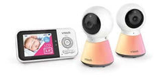 VTECH BM3350N video baby monitor includes two cameras and parent unit with LCD display.