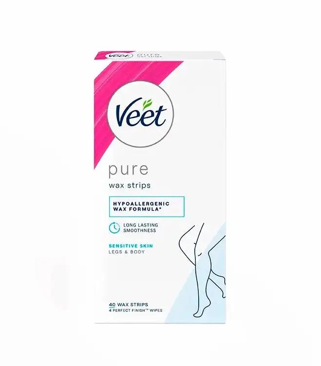 Veet Wax Strips Normal Skin - Leg Wax Strips 20 Count hair removal strips,leg wax strips,normal skin wax,optimized,Veet wax strips