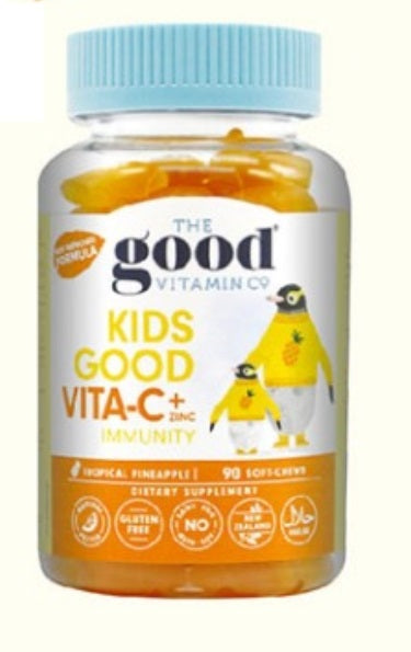 THE GOOD VITAMIN Children's Vitamin C Gummies Enhance Immune System Tropical Pineapple Flavor 90 Tablets