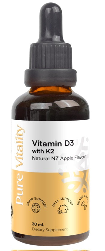 Pure Vitality Deer Antler Vitamin D3 with K2 Drops 30ml