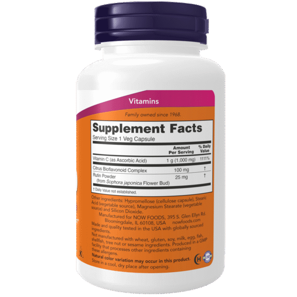 NOW Vitamin C-1000, With 100mg of Bioflavonoids bone,boost energy production,cardiovascular health,Cellular Energy Production,Chlorophyll,cholesterol,cholesterol levels,detox,detox heavy metals,Detoxification,Detoxification Digestion,Detoxifying,energy pr