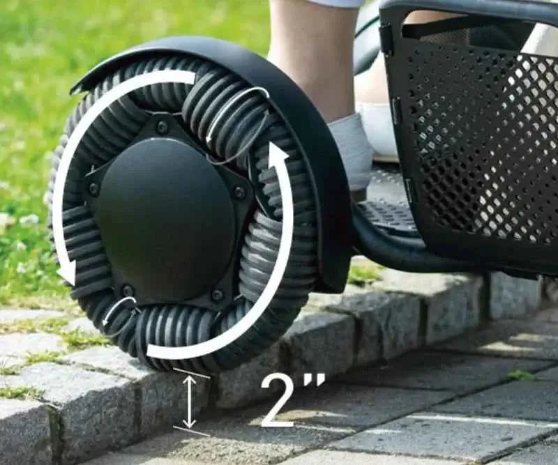 Allied Medical WHILL Model C2 Standard Powerchair Allied Medical WHILL Model C2,maneuverability,Model C2,Omni-wheels,Patented Omni-wheels,powerchair,powerchair accessories,powerchair scooter,Standard Powerchair,superior maneuverability,Travelling with a p